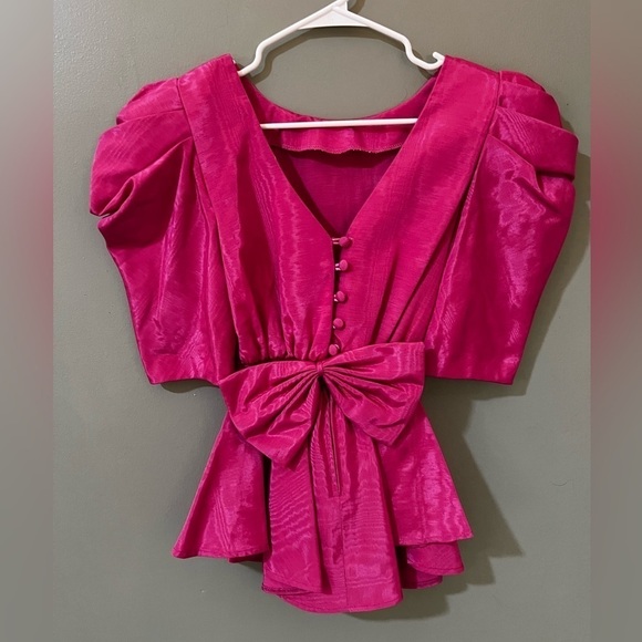 Vintage Watters and Watters two piece women's set hot pink size 6 - Picture 2 of 10